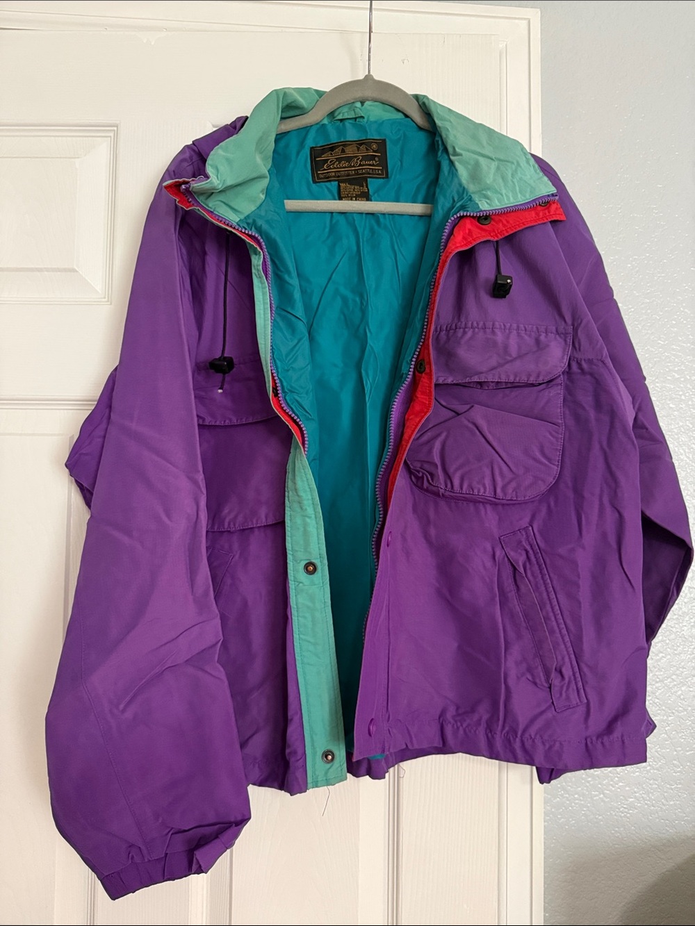 90s Vintage Eddie Bauer Purple Ski Jacket | Men’s Large